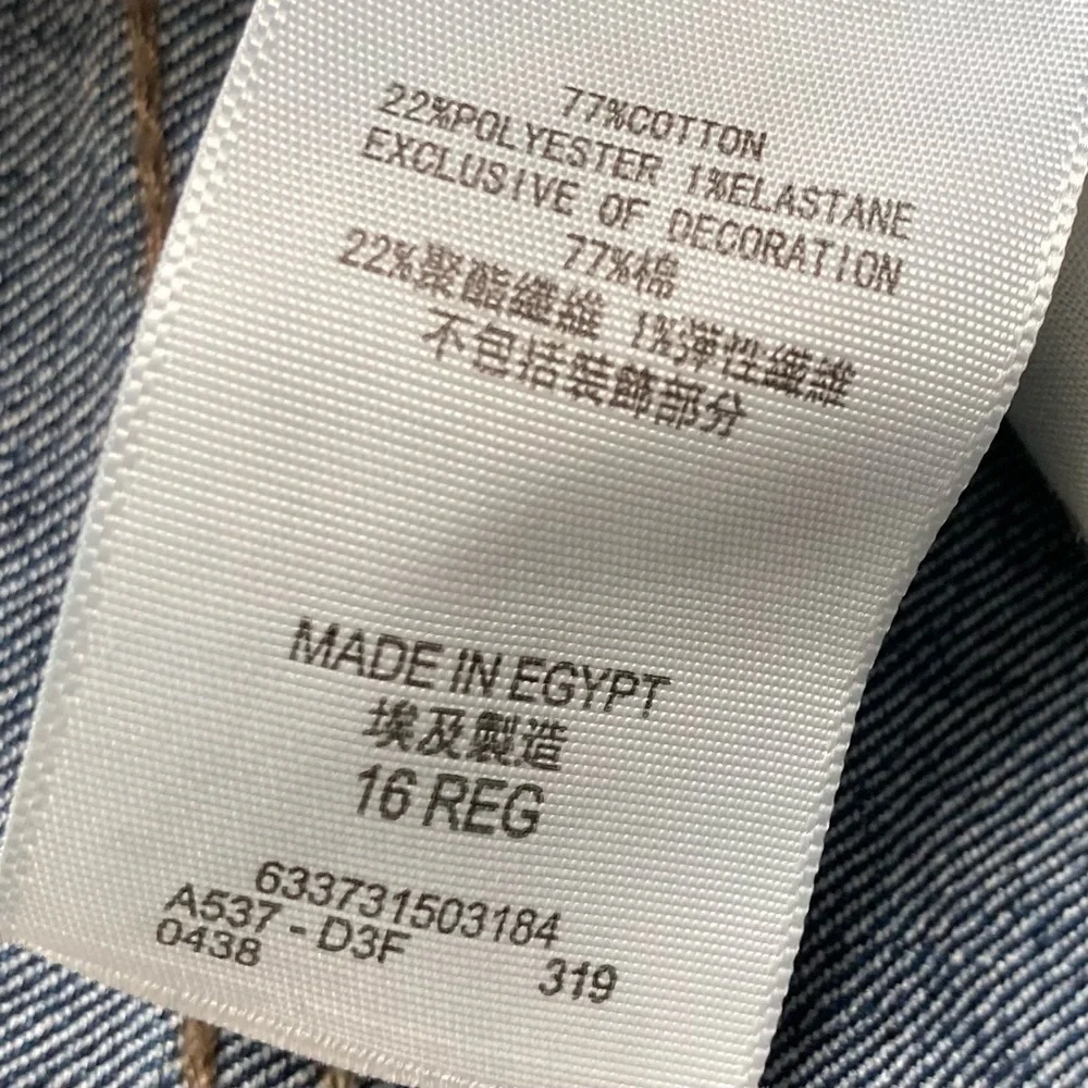Levi’s 710 Super Skinny Jeans Dark Wash Youth Size 16 R Girls Boys Blue Denim